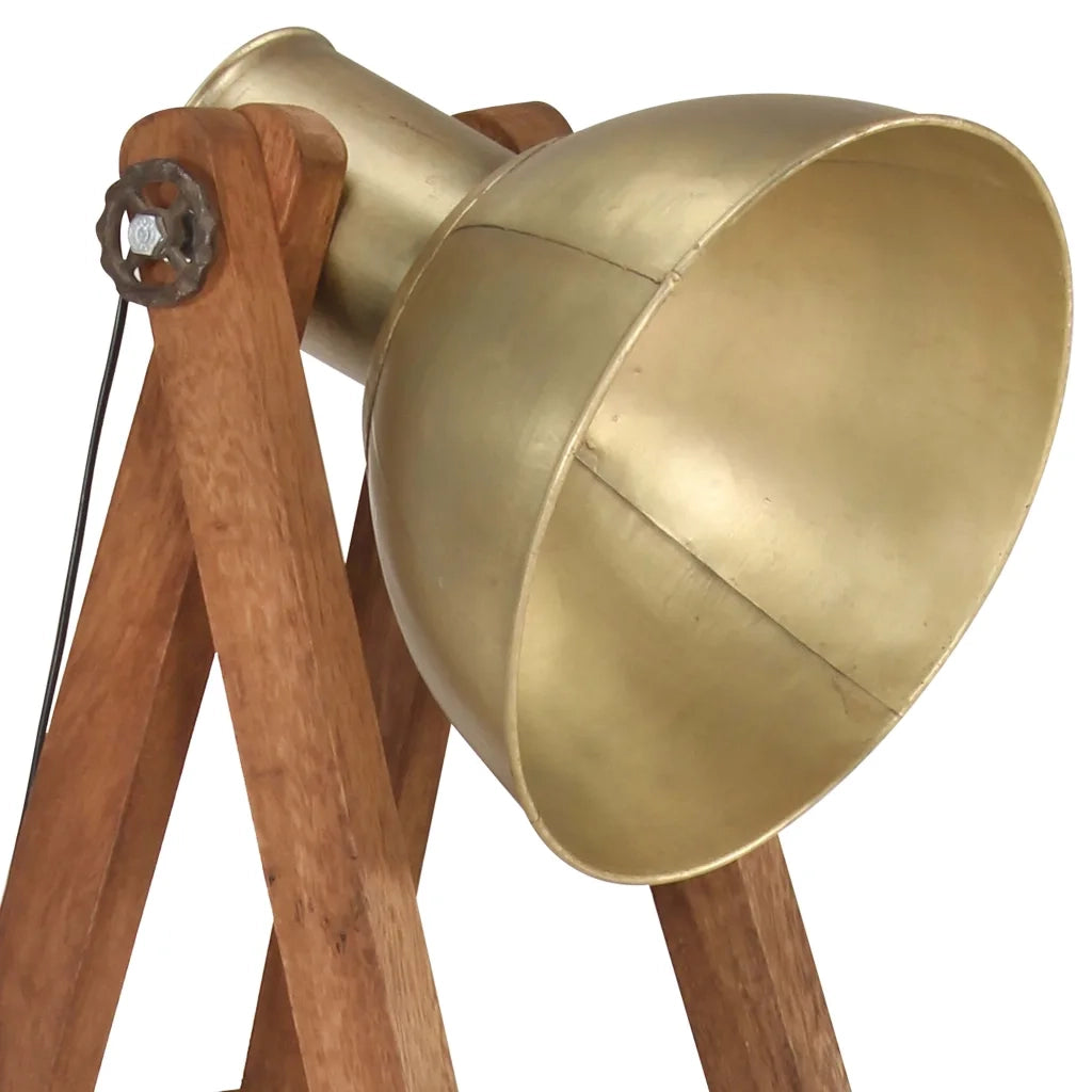 Lampada da Pavimento Ottone E27 in Legno Massello di Mango CFW5681535