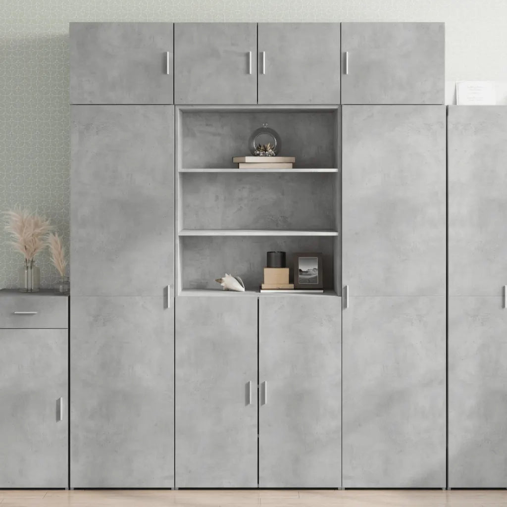 vidaXL Armadietto Grigio Cemento 80x42,5x225 cm in Truciolato
