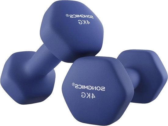 Set di dumbbell - manubri cavi a forma di esagono con rivestimento neoprene - allenamento di forza per casa