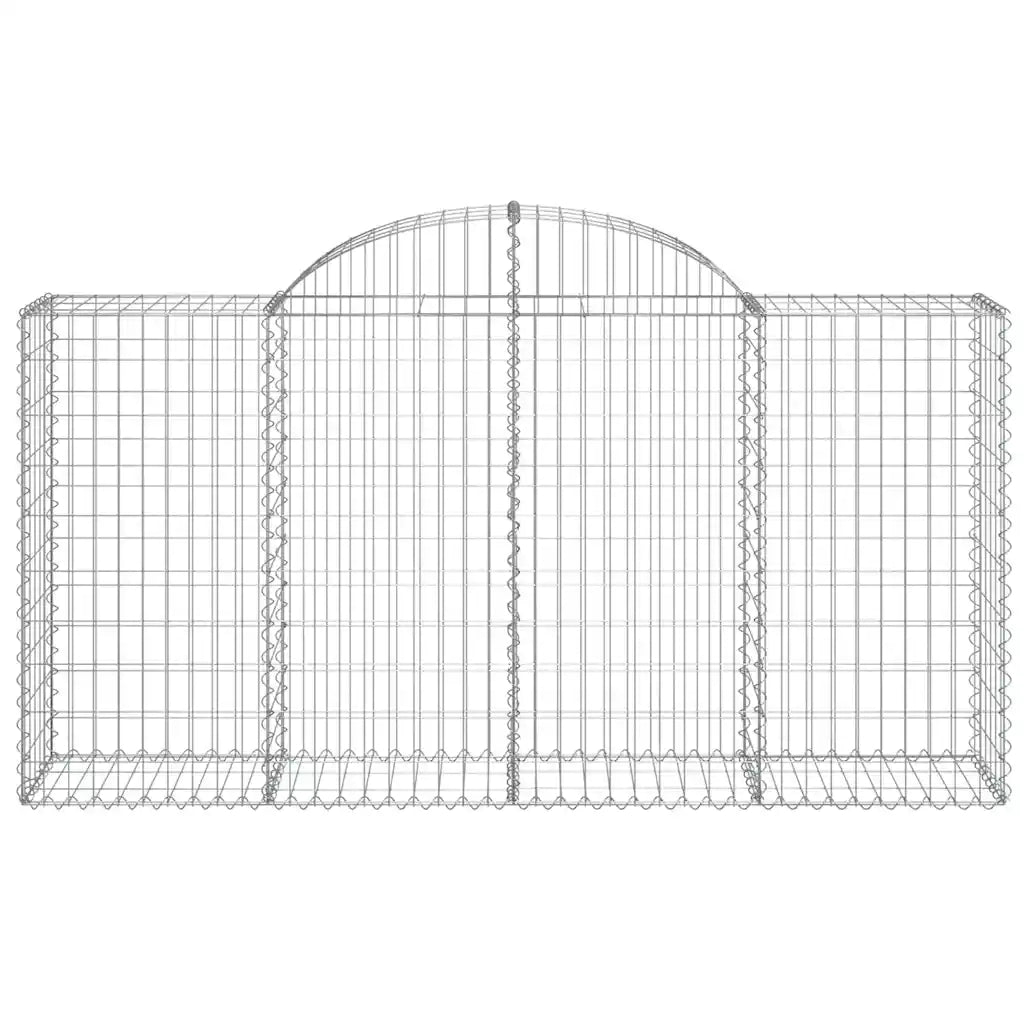 Cesti Gabbioni ad Arco 4 pz 200x50x100/120 cm Ferro Zincato 3146322