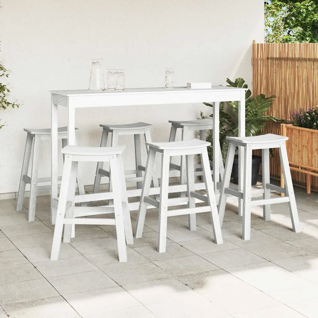 Set Bar da Giardino 6 pcs Bianco HDPE 3335807