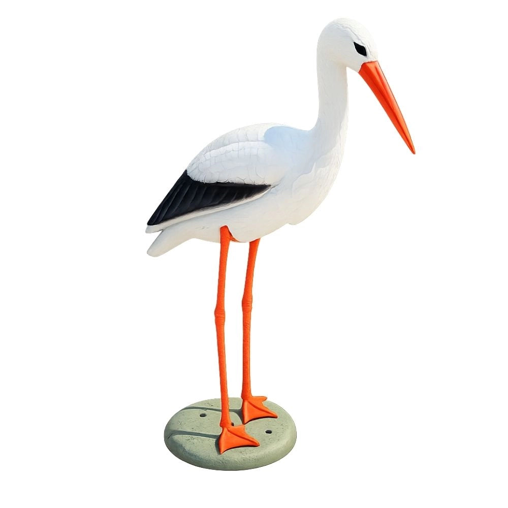 Decorazione cicogna da giardino e interni statua decorativa in plastica