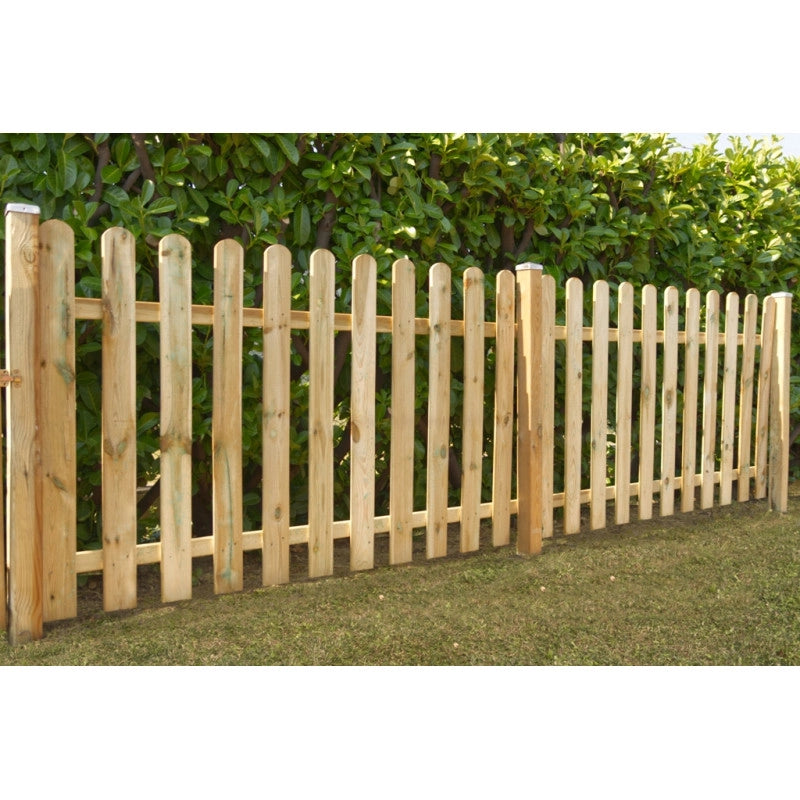Steccato in legno impregnato 10 pannelli 180x100 cm per recinzioni giardino - Esterni da Vivere