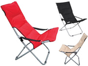 SEDIA DA SPIAGGIA PIEGHEVOLE IMBOTTITA NIDO ROSSO 60X47XH92 CM