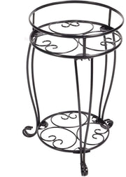 Artigianale Stand per Piante in Stile Europeo, Decorativo Metallico Nero, Ideale per Interno e Esterno