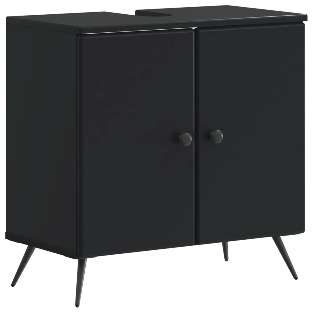 Armadio per Lavabo da Bagno BREDA Nero 59,5 x 31,5 x 59 cm 897446