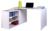 kit scrivania cm.150x69/120x74h bianco lucido cod:ferx.99022