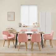 Sedie da pranzo 6 pcs Bouclé Rosa 59 x 56 x 86 cm 3428279