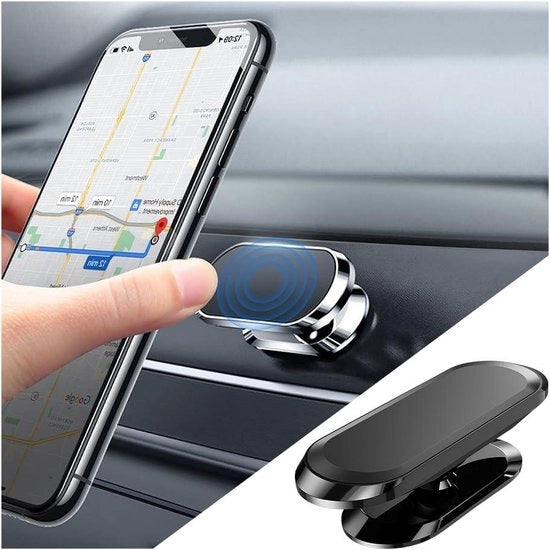 Houder magnetico universale per telefono cellulare 360° regolabile e girevole per auto - nero.