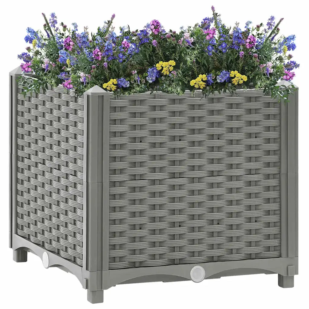 Fioriera | Cassetta per fiori | Vaso Rialzata 40x40x38 cm in Polipropilene