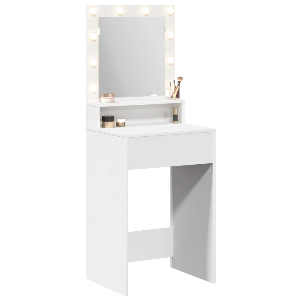 Toeletta  con luci LED Bianca 50x41x135 cm