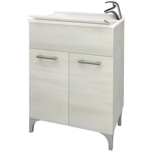 lavatoio legno in kit cm.60x50 rovere bianco cod:ferx.99036