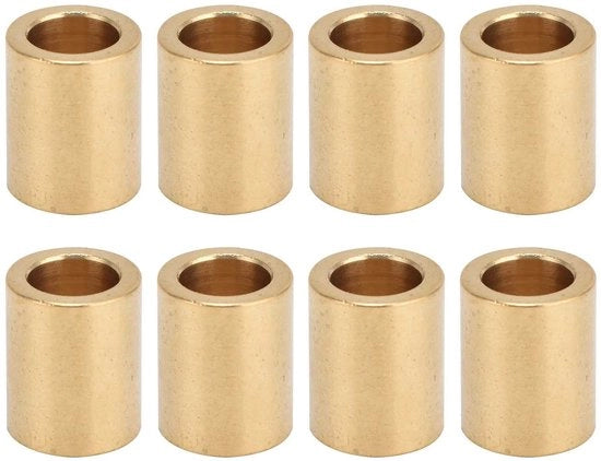 Componenti di supporto per lager 8 pezzi - Smergiante - Materiale: rame - Diametro di uscita 8 mm - Diametro esterno 12 mm - Lunghezza 15 mm - Conduttore elettrico - Lagers