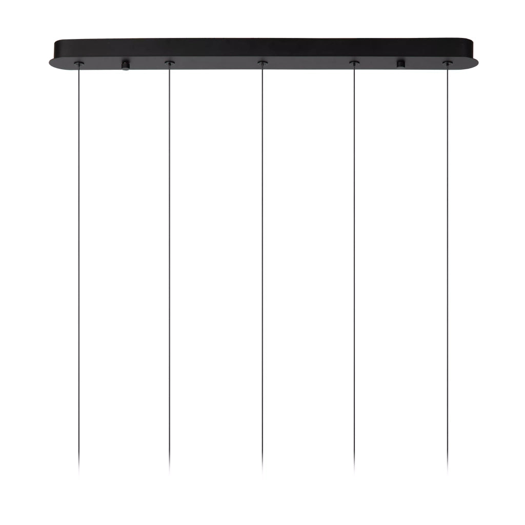 Sospensione LED in vetro nera Kligande 3 luci 7W Lucide