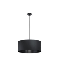 Lampadario Moderno Maserlo 1 Luce Acciaio Nero