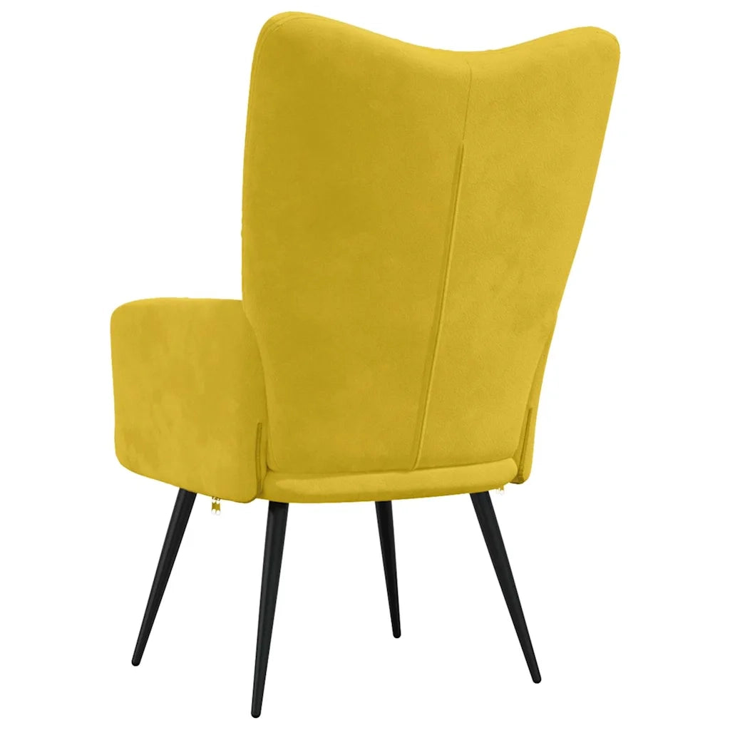 Divano Sedia-Poltrona Relax Giallo Senape in Velluto 442738