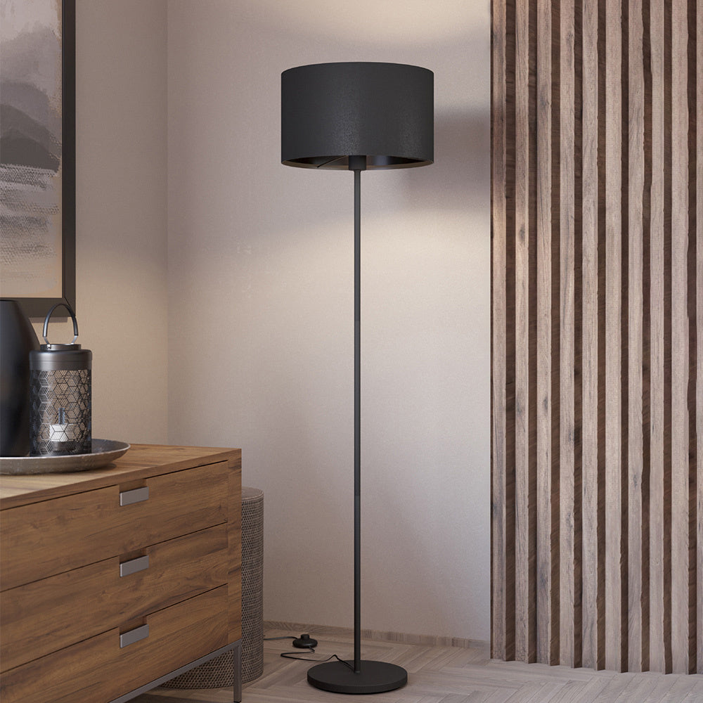 Piantana Moderna Maserlo 1 Luce Acciaio Nero