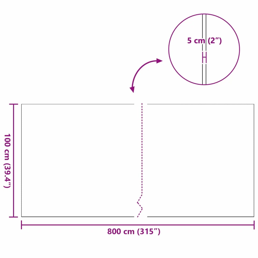 Erba artificiale Verde 1 x 8 m, 50 mm PP e PE CFW5293228