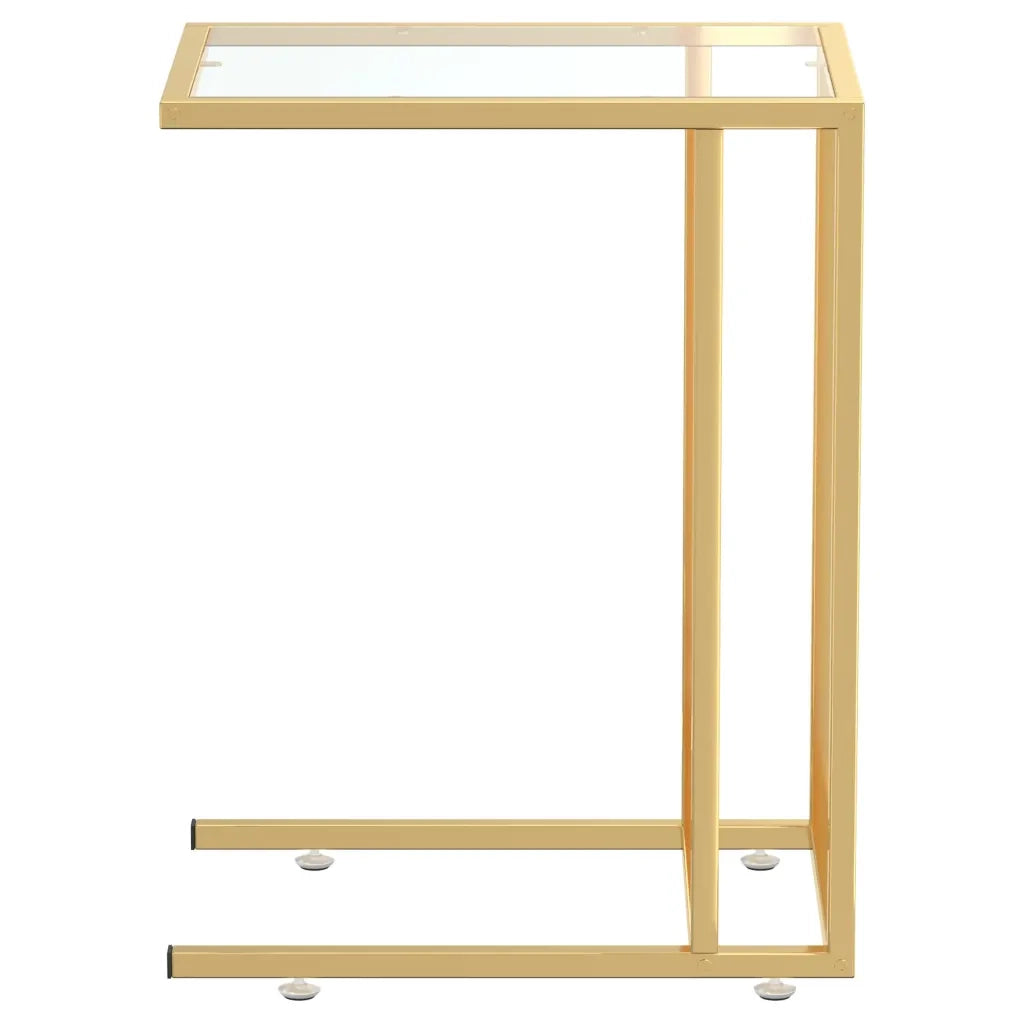 Tavolino per Computer Trasparente 50x35x65 cm Vetro Temperato 331645