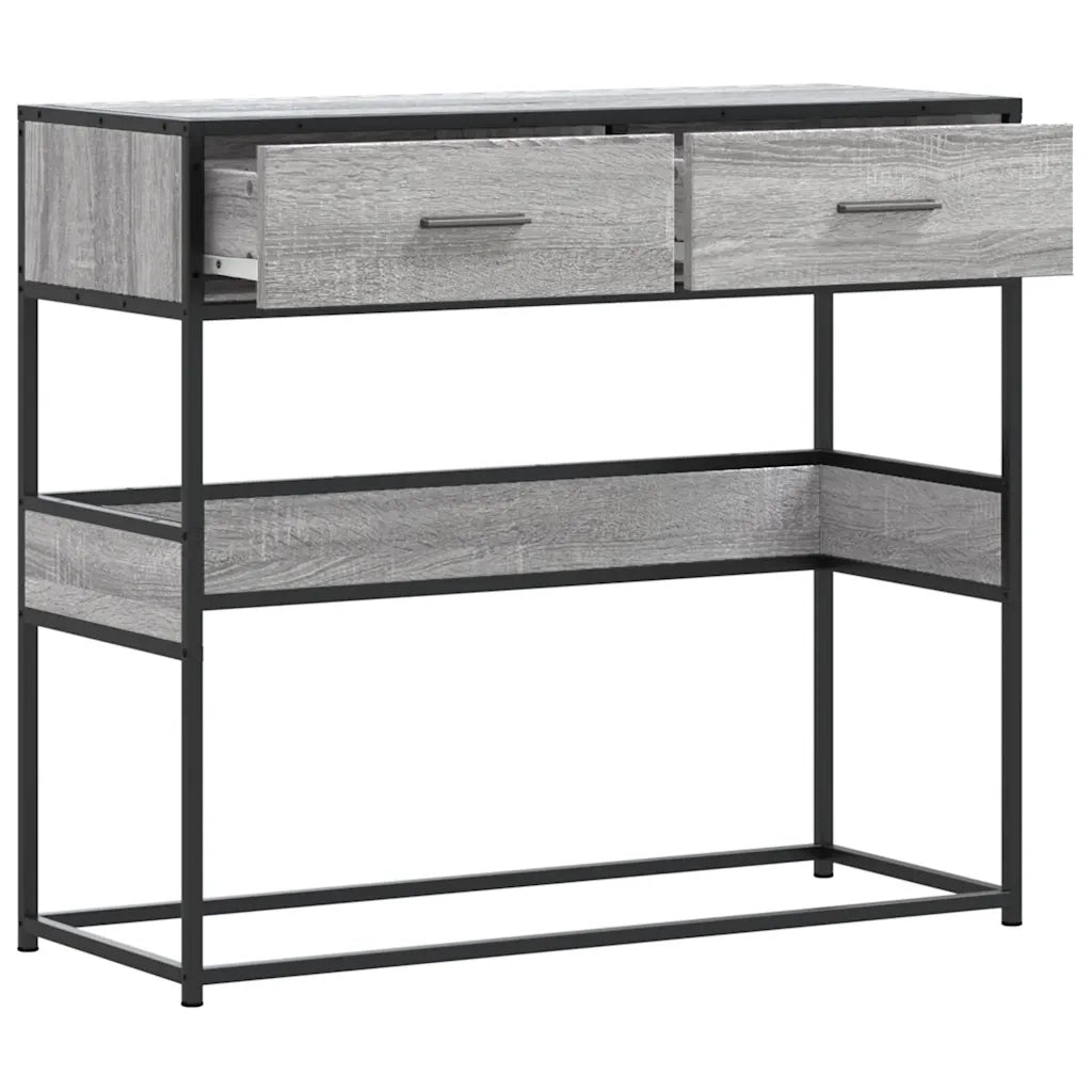 Tavolo Consolle Rovere Sonoma 90x35x80 cm in Legno Multistrato