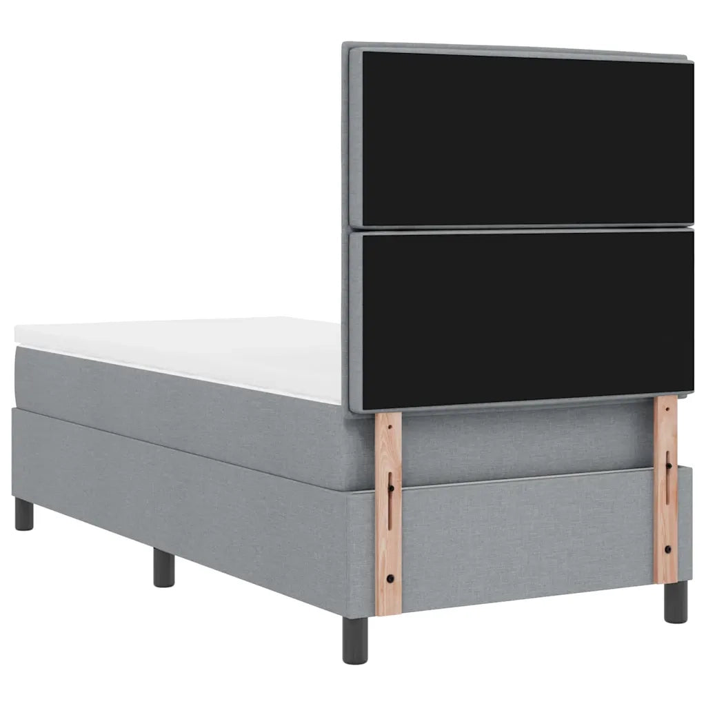 Letto a molle con materasso Grigio chiaro 80 x 200 cm Tessuto 3342746