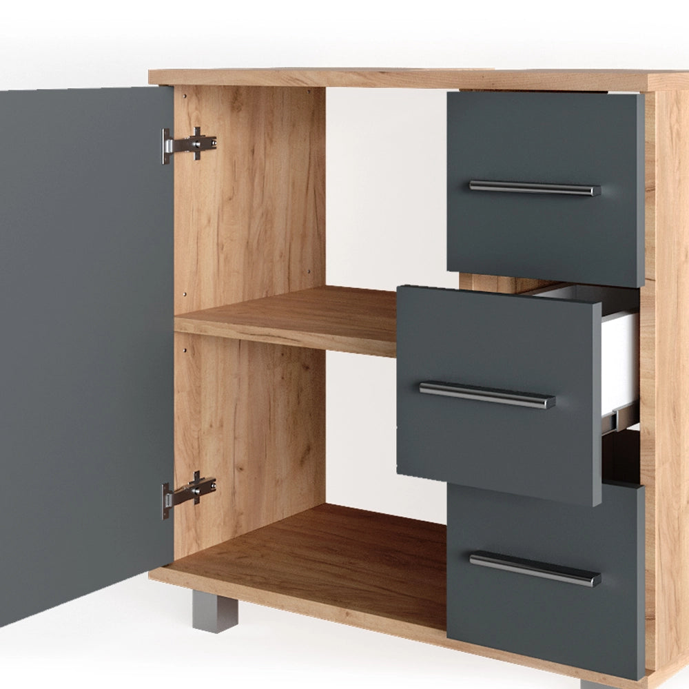 Vicco Mobile sottolavabo per bagno Quercia dorata 60 x 60 cm
