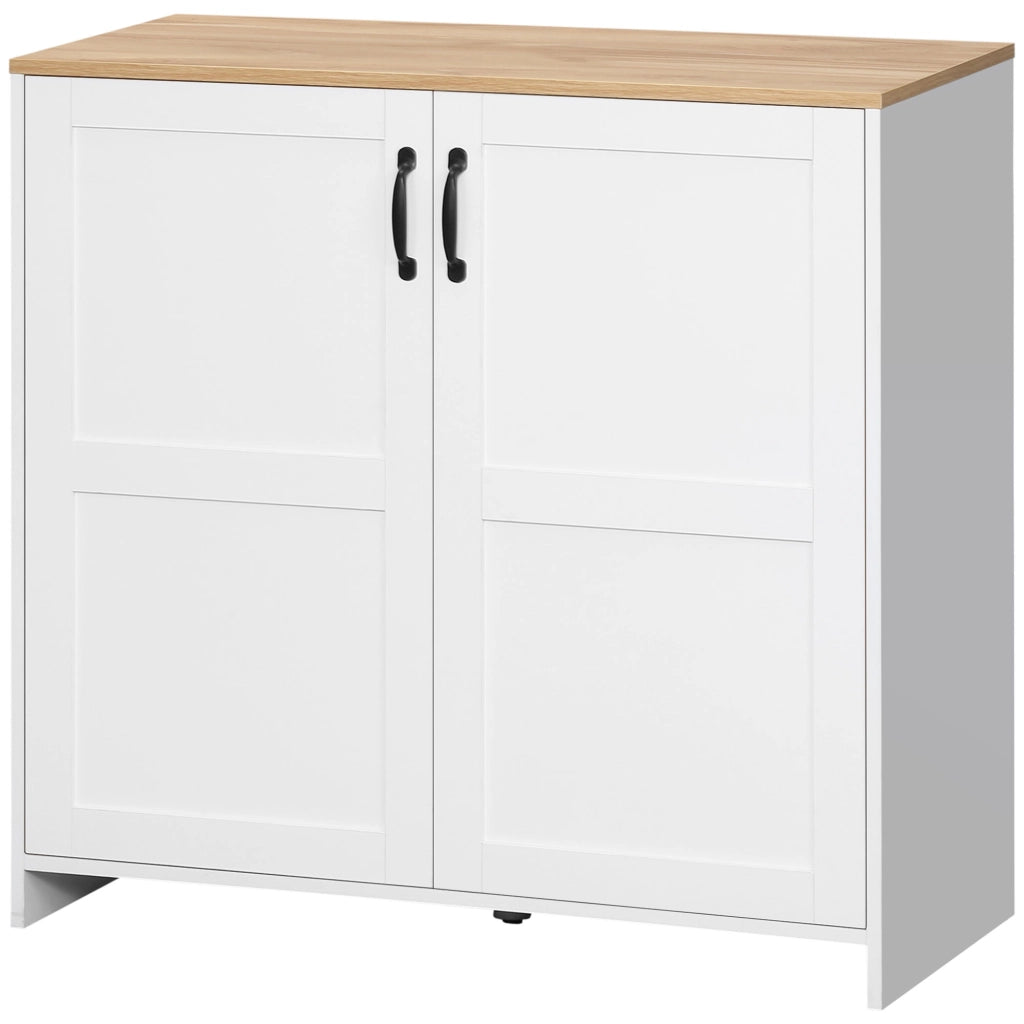 Credenza da cucina con 2 ante e 2 ripiani regolabili ¨C Zephmum ¨C 90x39.5x88 cm