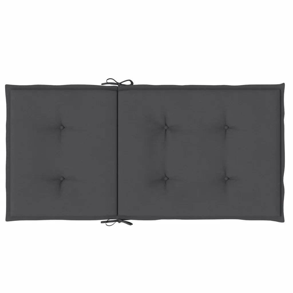 Cuscini Sedia Schiena Bassa 4 pz Antracite MÃ©lange 100x50x4 cm