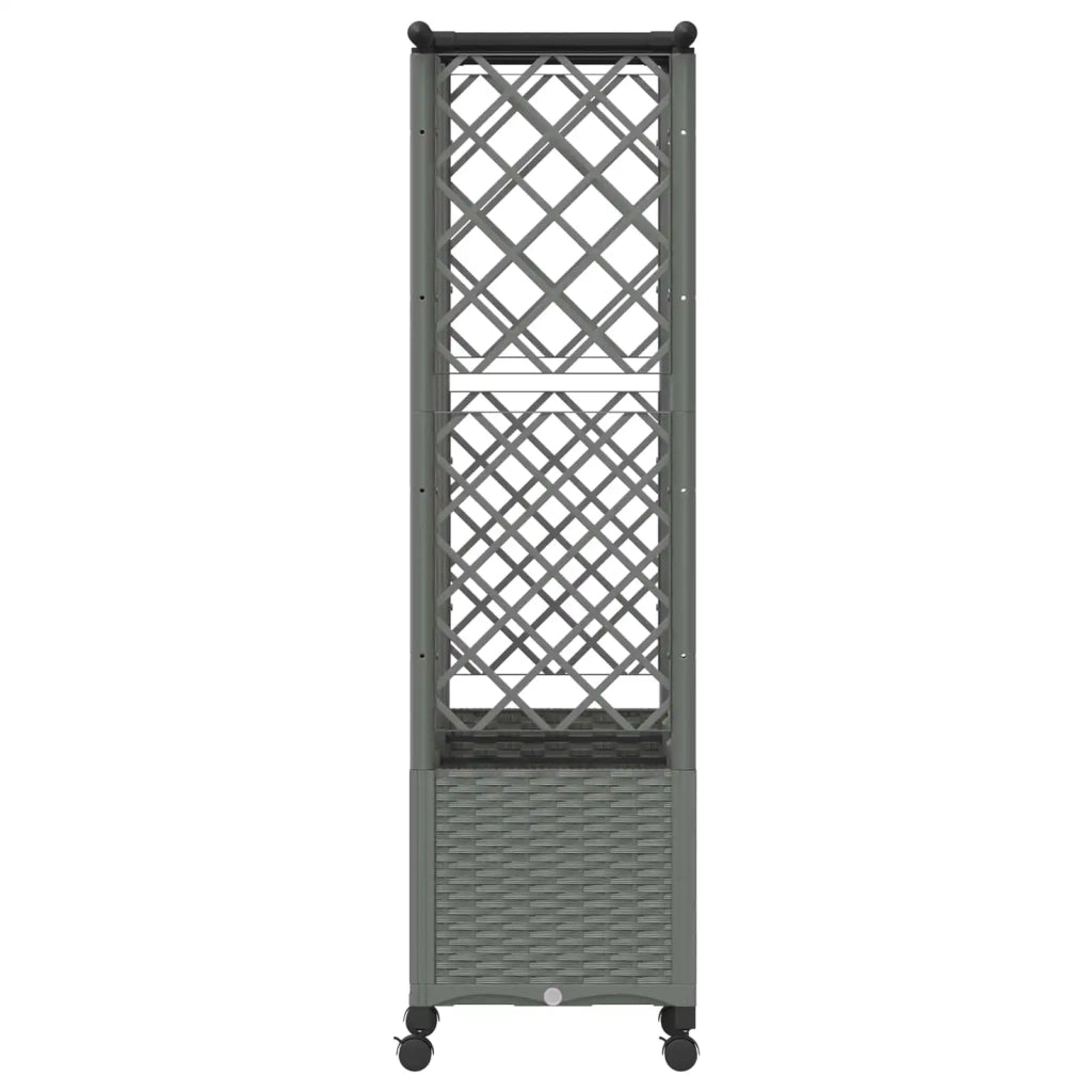 Letto Rialzato con Griglia e Tetto Grigio Chiaro PP 3423127