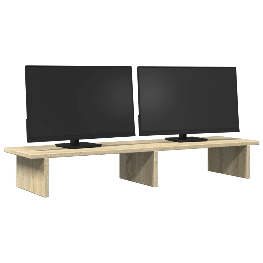Supporto Monitor Rovere Sonoma 100x27x15 cm Legno Multistrato CFW7136742