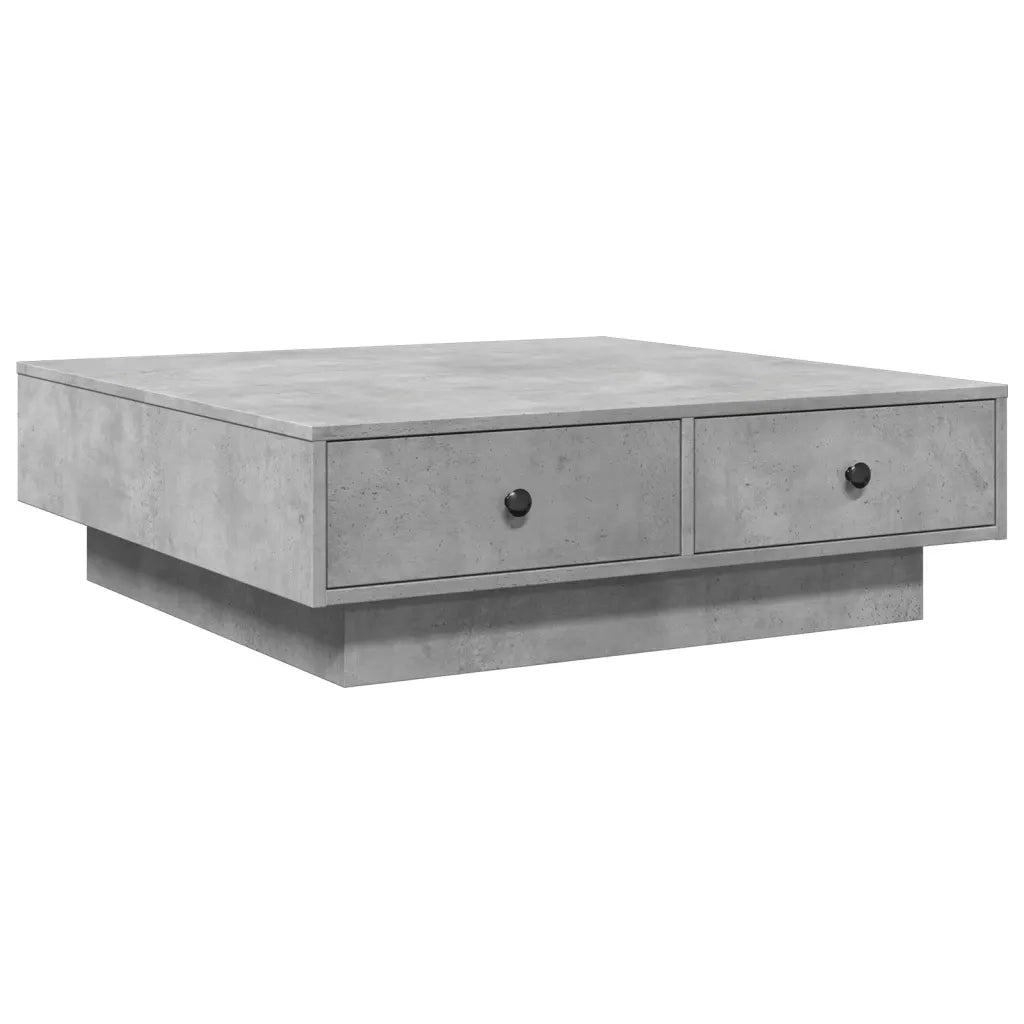 vidaXL Tavolino da Salotto Grigio Cemento 90x90x28cm Legno Multistrato