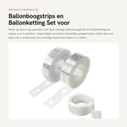 Set di supporti per palloncini 3 rotoli - Doppia/ singola rete di palloncini - Catena per palloncini - Applicatore di colla per palloncini - Set di supporti per palloncini - Adatto per feste - In materiale trasparente in plastica