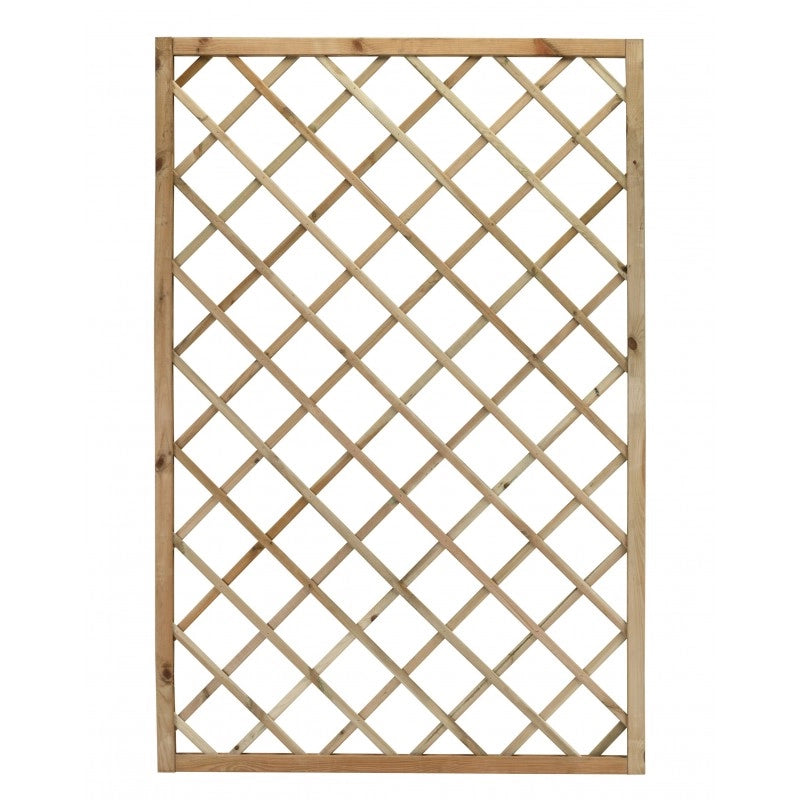 Grigliato Trendy 40x180 cm (foro 9x9 cm) con cornice 34x34 - 2 pz - Legno impregnato