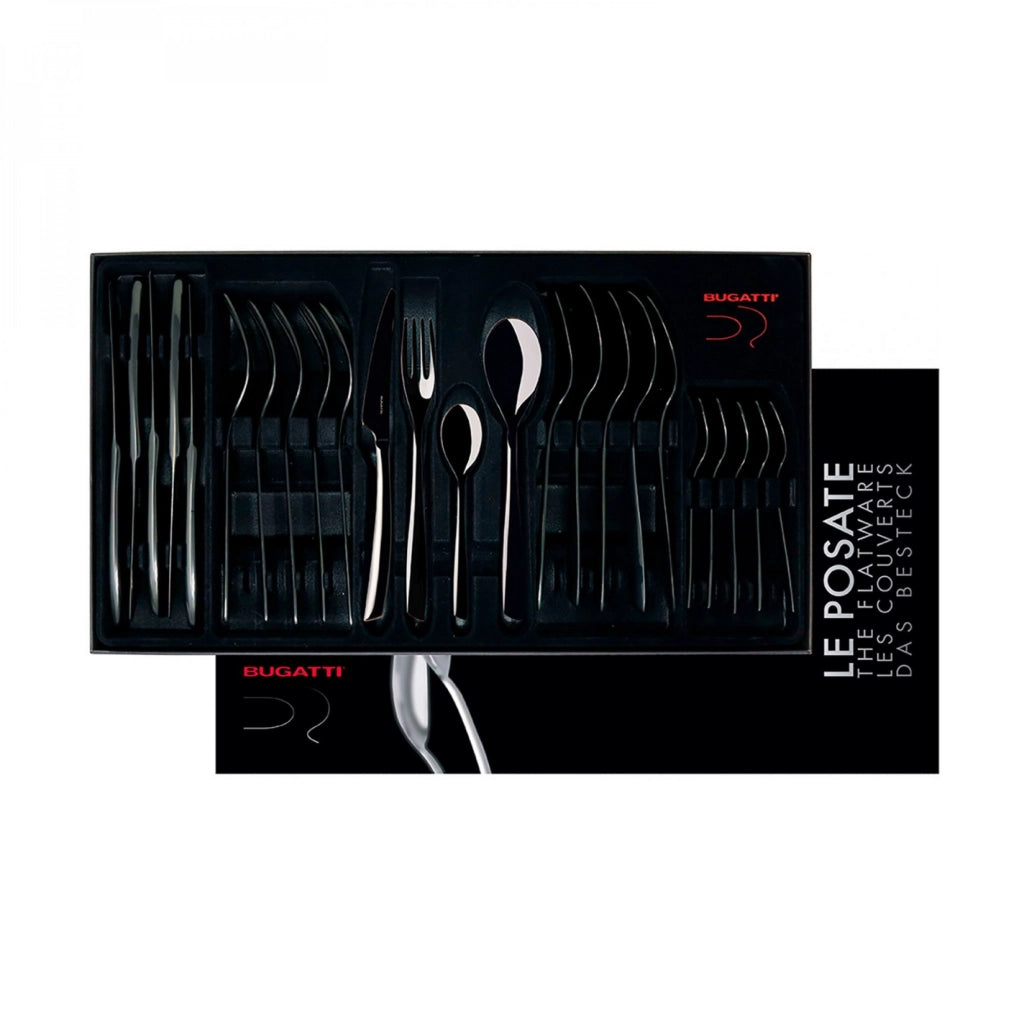 RIVIERA BLACK DIAMOND, Posate Set 24 Pz, Scatola Gallery, Casa