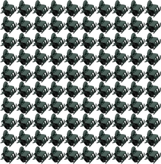 100 pezzi di supporti per piante in plastica - clip per piante in rattan - clip per piante per sostegno di piante