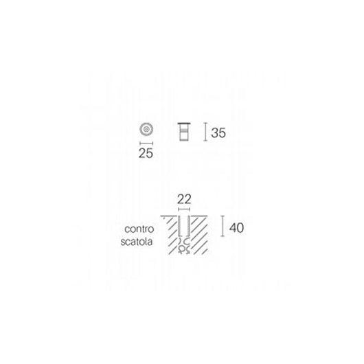 Segnapasso Da Esterno Moderno Micro Alluminio E Acciaio Cromo Led 1W 4000K