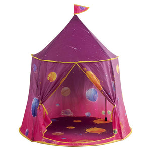 Tenda Gioco Bambini Casetta Rosa Castello in Tessuto 120x116 cm Interno ed Esterno