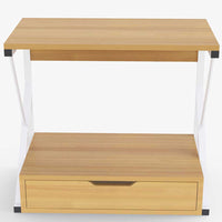 Scaffale Mensola Cucina Mobiletto Porta Microonde con Cassetto Metallo e Legno