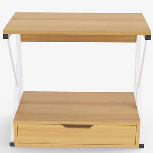 Scaffale Mensola Cucina Mobiletto Porta Microonde con Cassetto Metallo e Legno