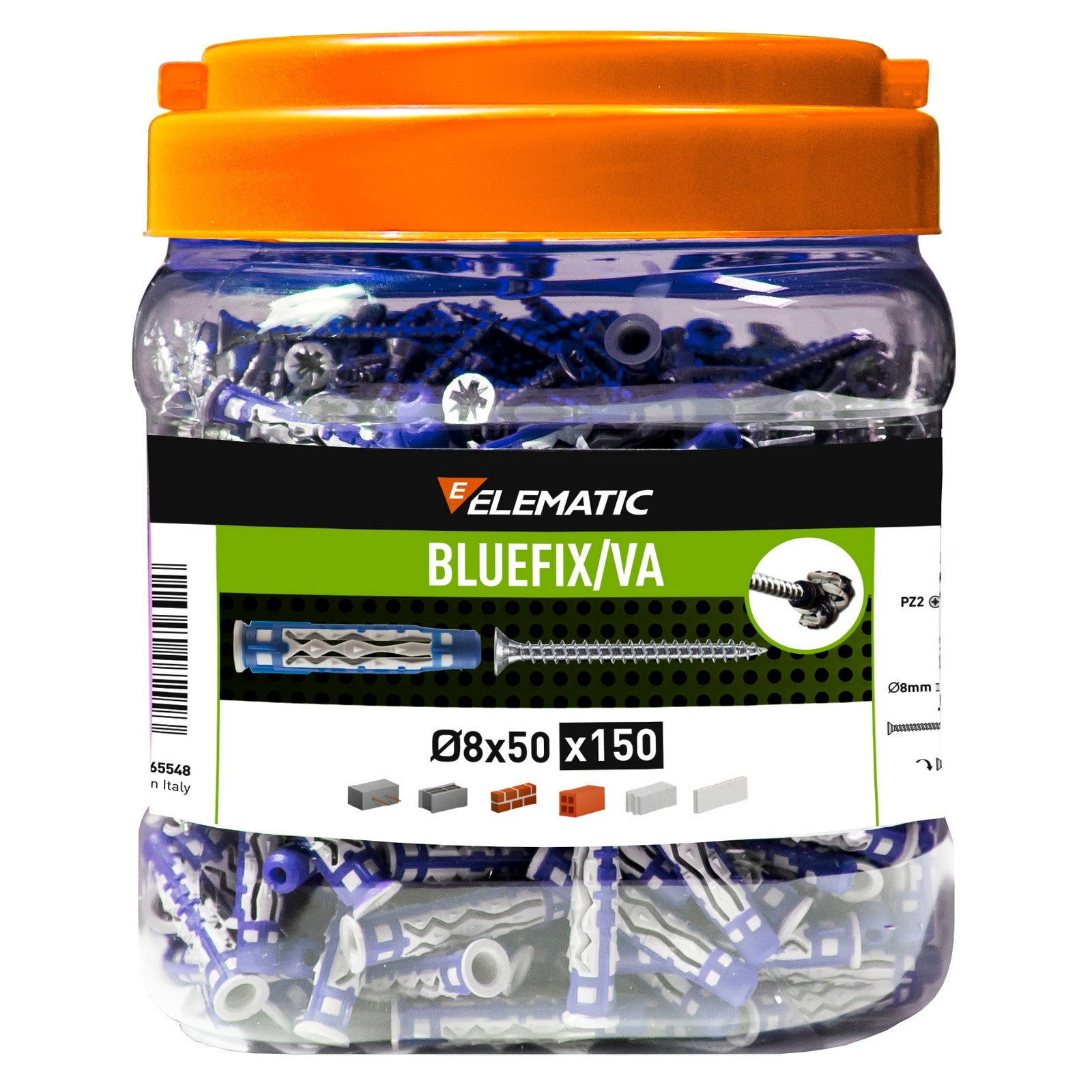 elematic bluefix va 8x50 barattolo (pz.150) cod:ferx.99083