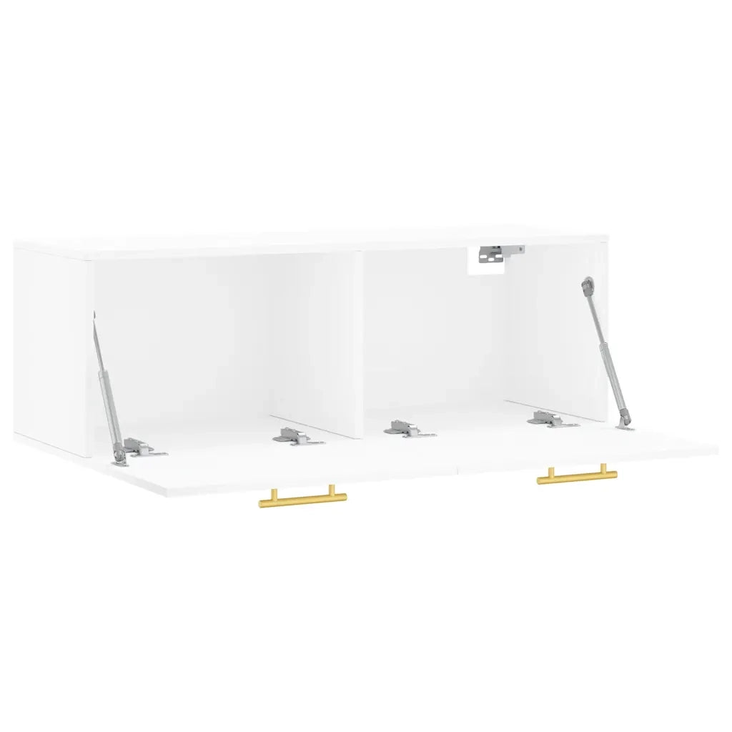 vidaXL Mobile a Parete Bianco 100x36,5x35 cm in Legno Multistrato