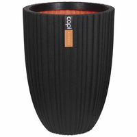Vaso Urban Tube Elegante Basso 46x58 cm Nero KBLT783