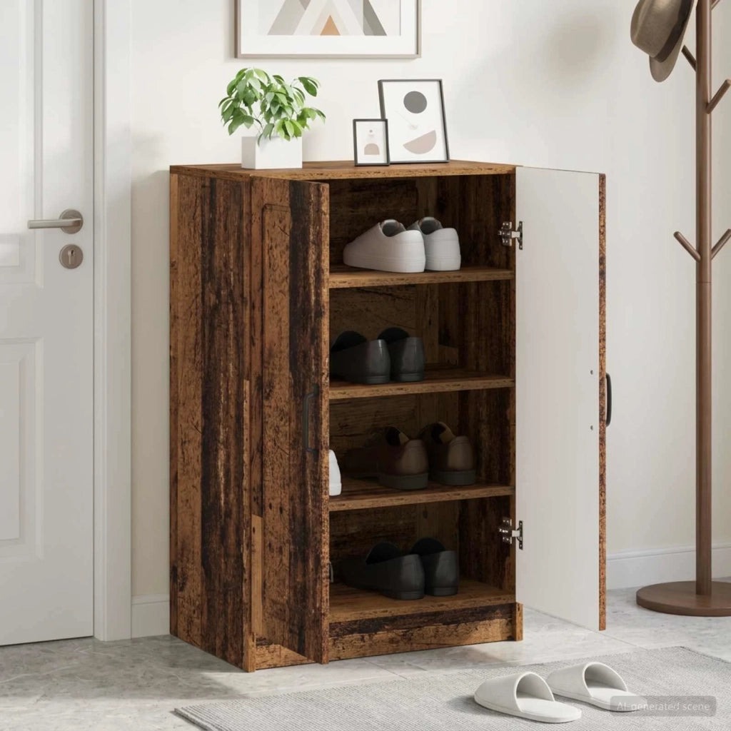 Mobile per scarpe UTRECHT 59,5 x 39,5 x 87 cm Legno antico 897753