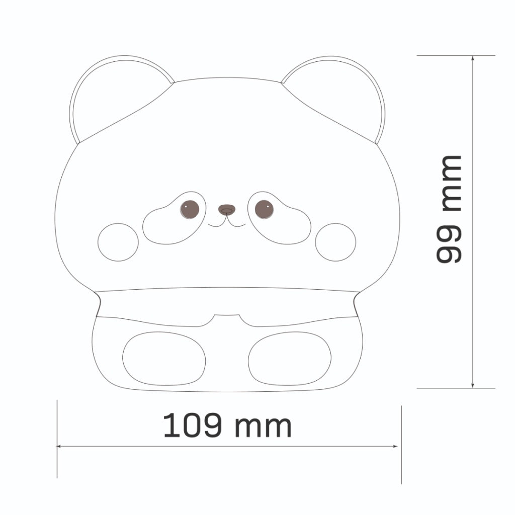 Lampada da tavolo Panda bianca LED 2W luce calda Polux