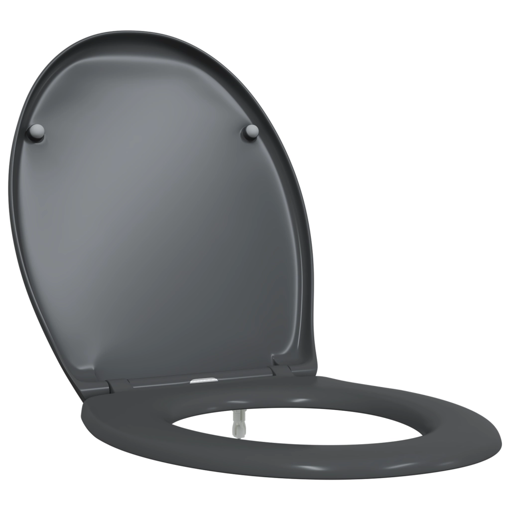 Sedile del WC a rilascio rapido con chiusura morbida Duroplast Antracite