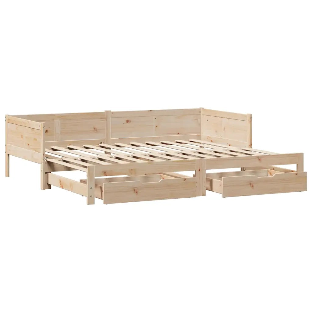 Divano Letto Estraibile con Cassetti senza Materasso 90x190 cm