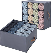 Organizzatore di armadio con sistema di stoccaggio a 16 celle, carrello di organizzazione per abbigliamento, realizzato con tessuto non tessuto, contenitore di stoccaggio per jeans, pantaloni, asciugamani, camicie, magliette.