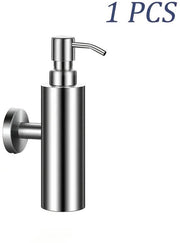 Dispensatore di sapone in acciaio inossidabile (304), flacone di sapone inossidabile per attacco alla parete, facile da installare, adatto per bagno, vasca da bagno, hotel, scuola, ecc.