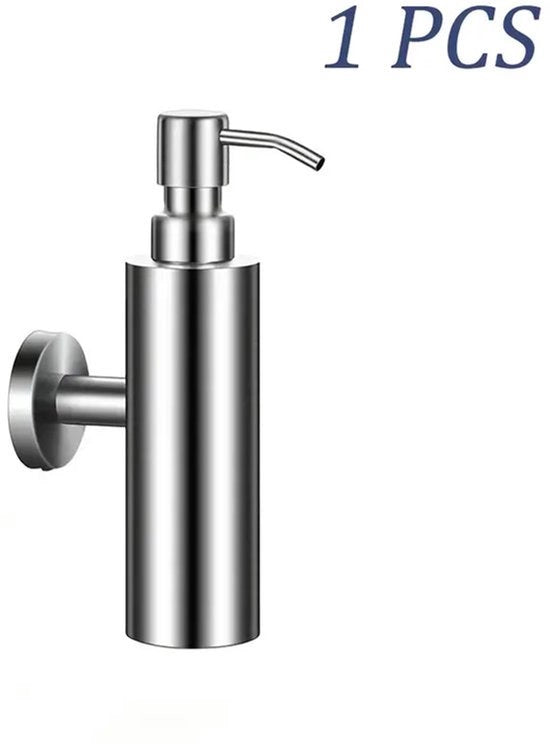 Dispensatore di sapone in acciaio inossidabile (304), flacone di sapone inossidabile per attacco alla parete, facile da installare, adatto per bagno, vasca da bagno, hotel, scuola, ecc.