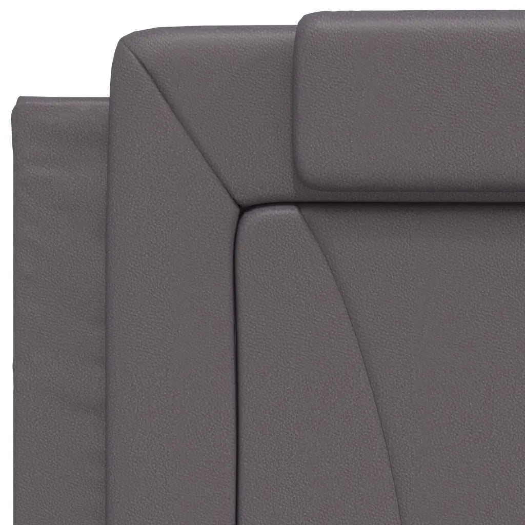 Letto Viana con Materasso Grigio 90x190 cm in Similpelle 3208764